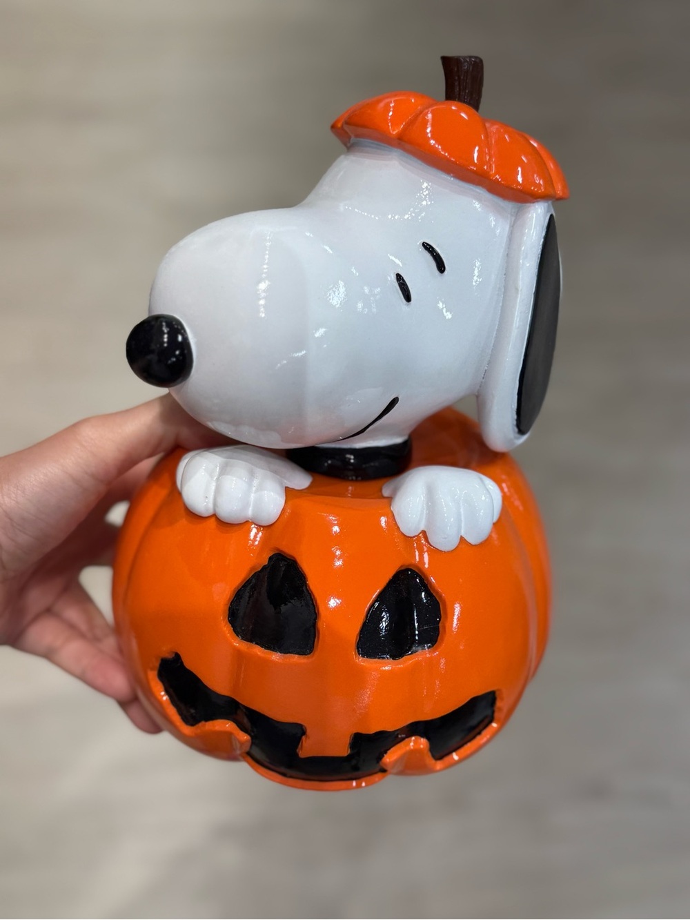 Peanuts Snoopy Pumpkin Figurine - Orange & White